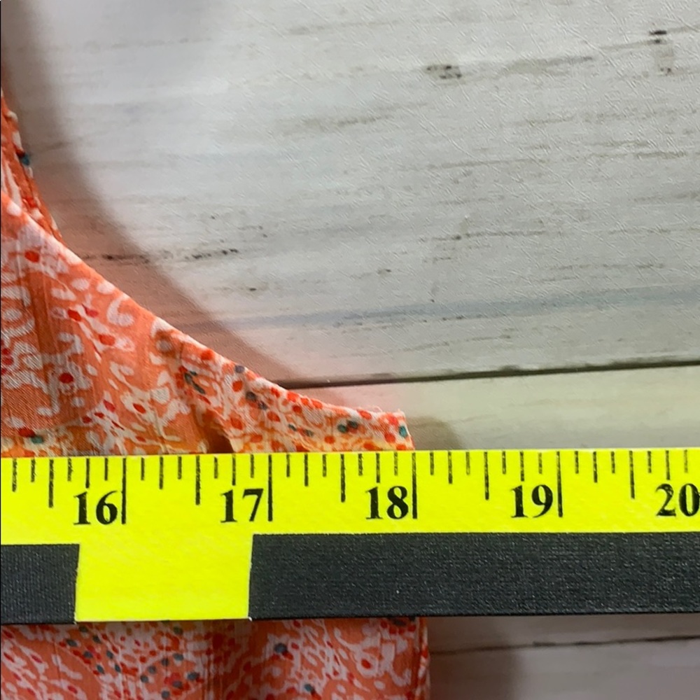 NWT Fever lightweight Orange Print Tank Blouse - Picture 9 of 9